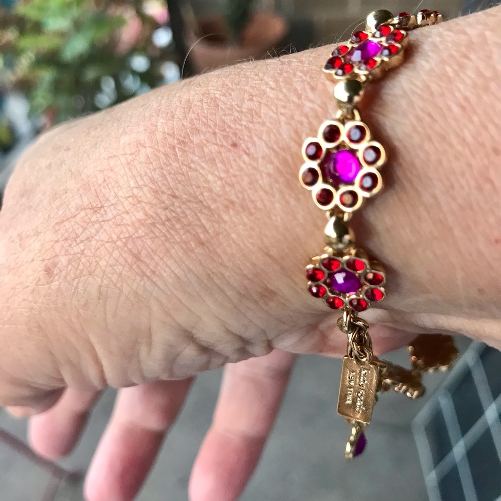 NWOT Kate Spade Gold and Red Bracelet - Picture 3 of 8